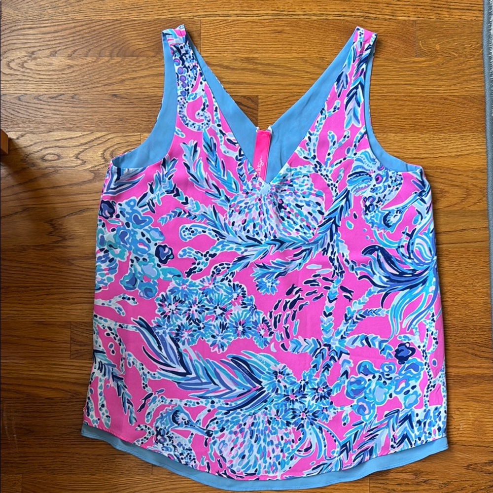 Lilly Pulitzer Pink and Blue Sleeveless Top